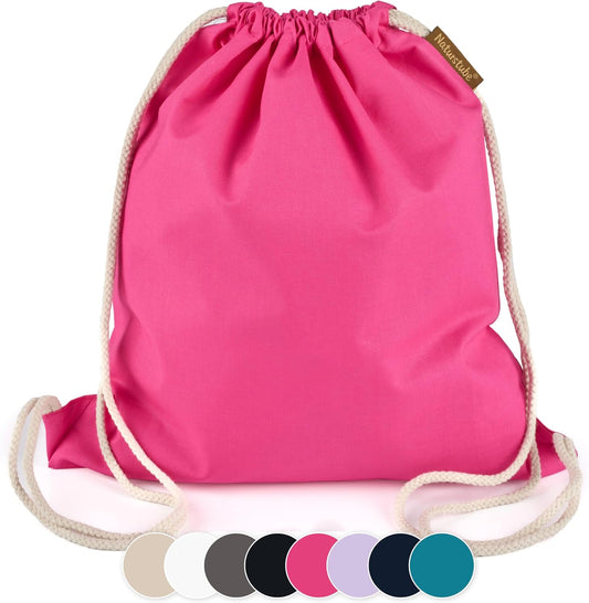 Sac de sport à cordon — en coton, 38 × 42 cm